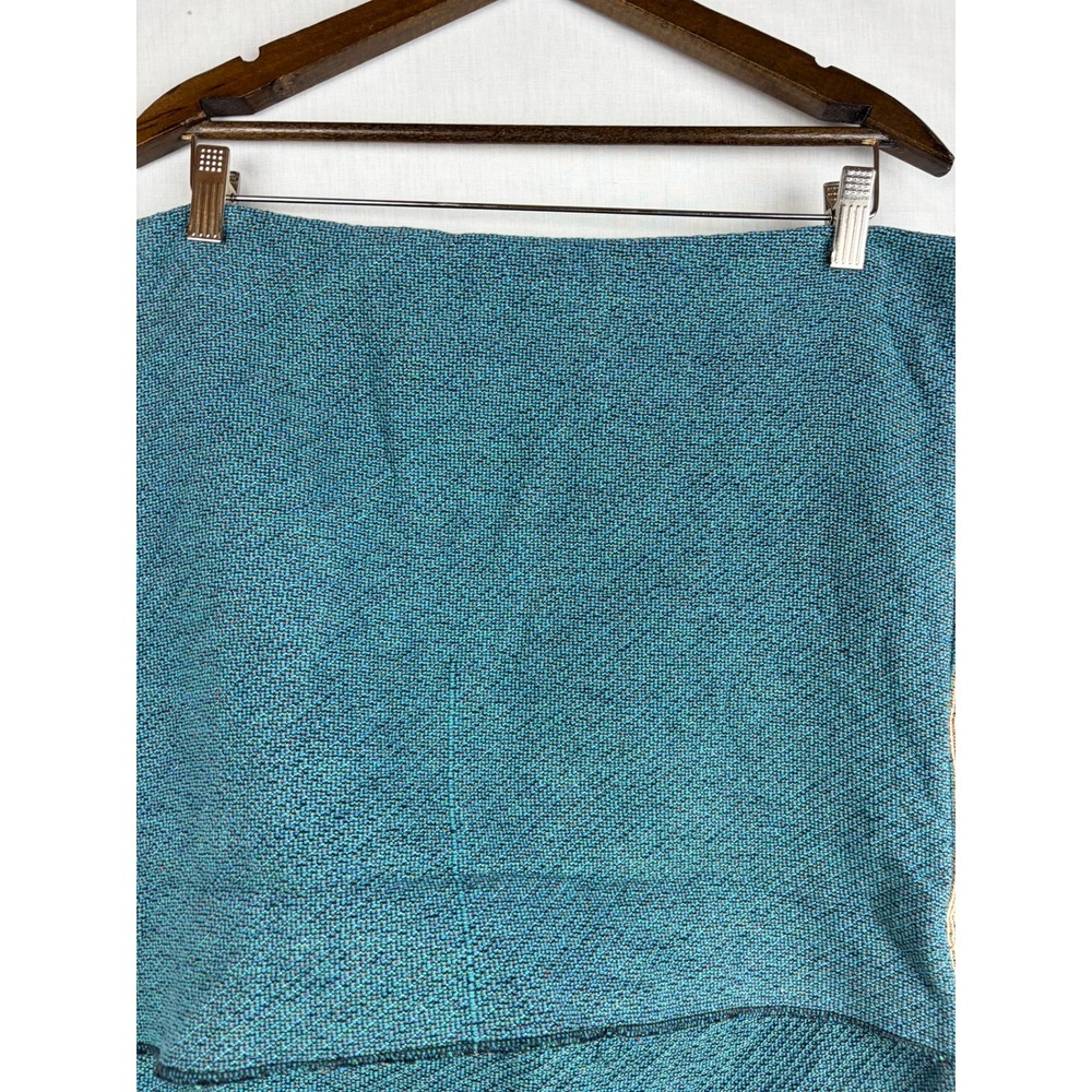Southwestern Woven Tapestry 2 Pillow Covers Teal Burgundy Geometric Mountain - Picture 9 of 16